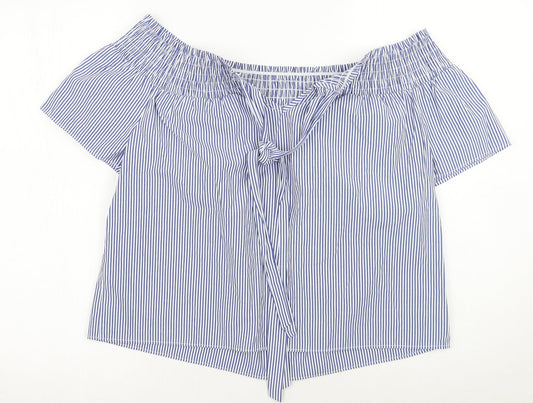 Womens UK Size 12 Dorothy Perkins Blue Basic Blouse