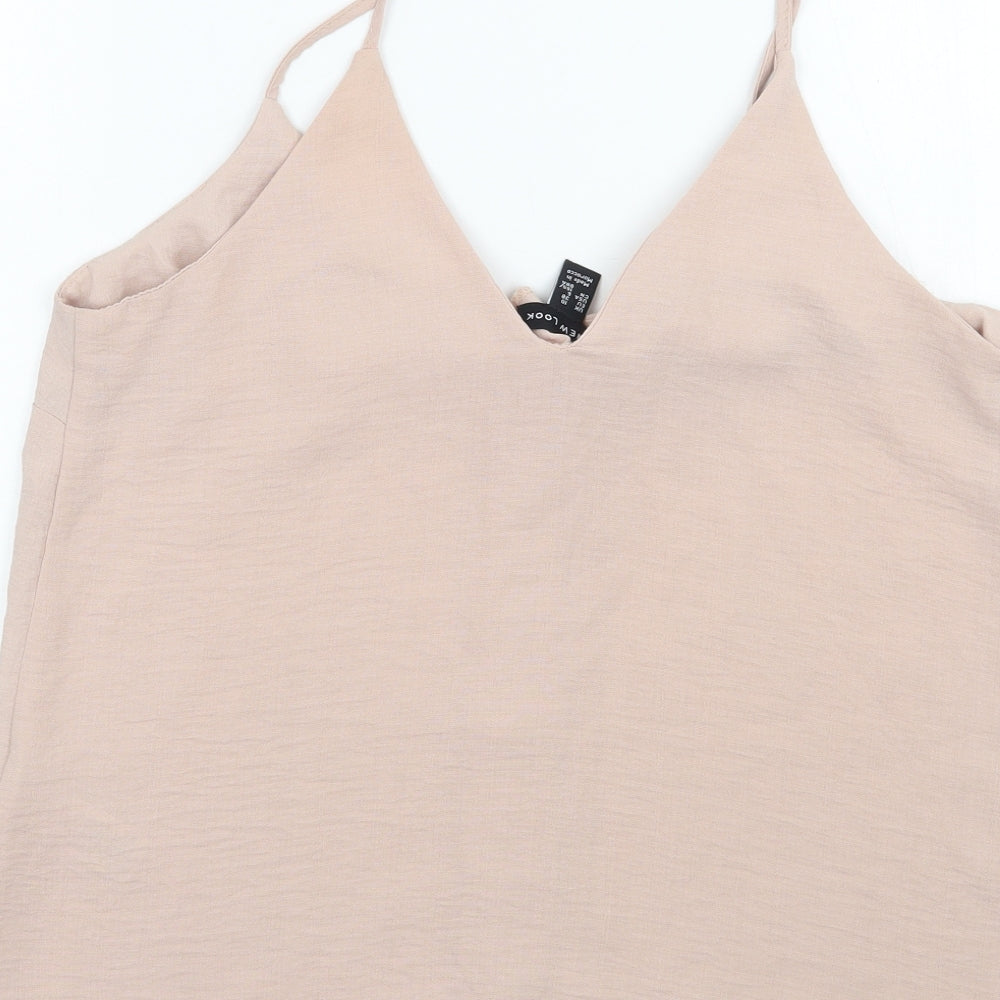 Womens UK Size 10 Newlook Pink Basic Tank