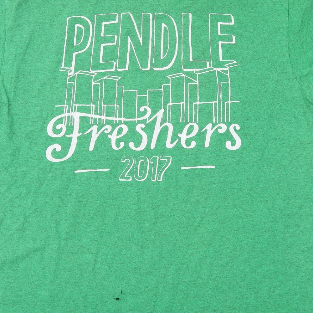 Mens UK Size M Gildan Green T-Shirt
