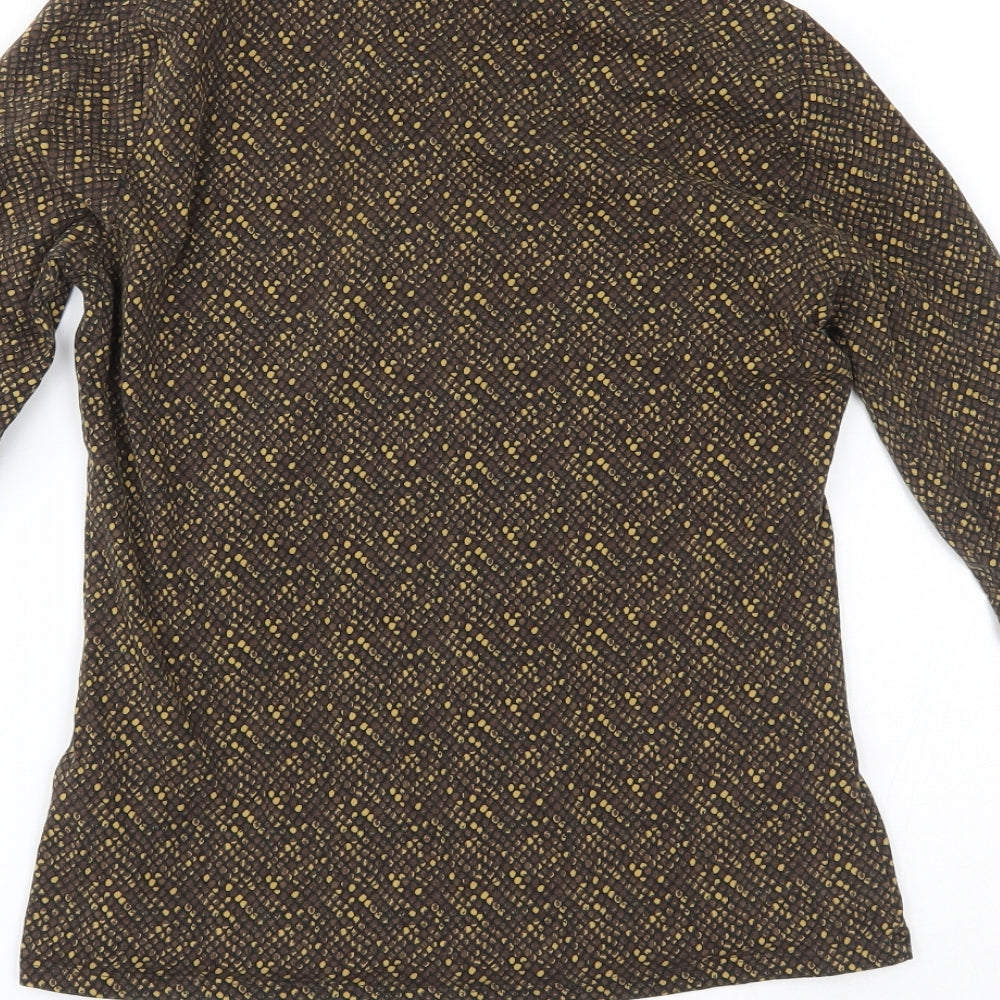 Womens UK Size 10 Marks and Spencer Brown Basic Blouse