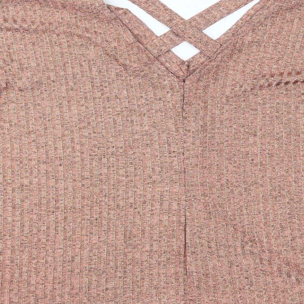 AYANAPA Womens Gold Basic Blouse Size 12