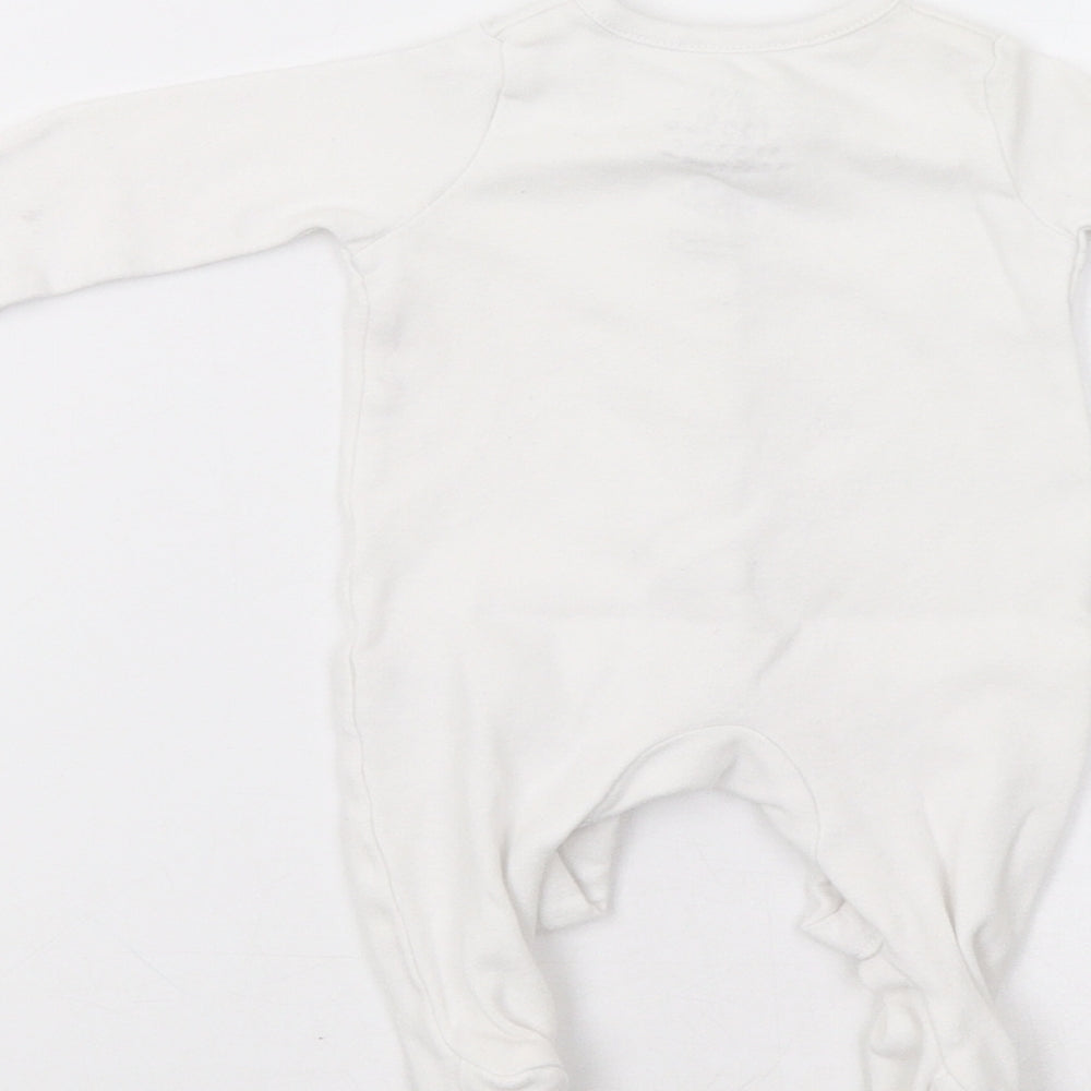 F&F Baby White Babygrow One-Piece Size 0-3 Months