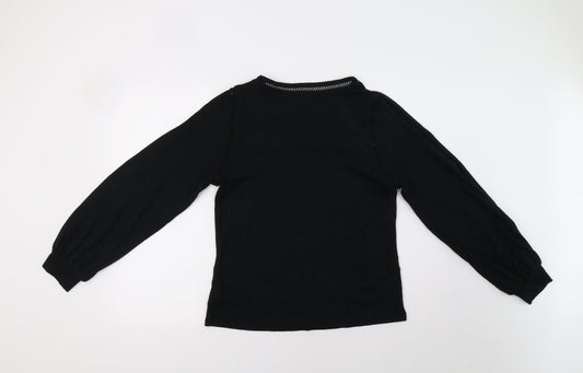 Womens UK Size 12 NEXT Black Henley Jumper
