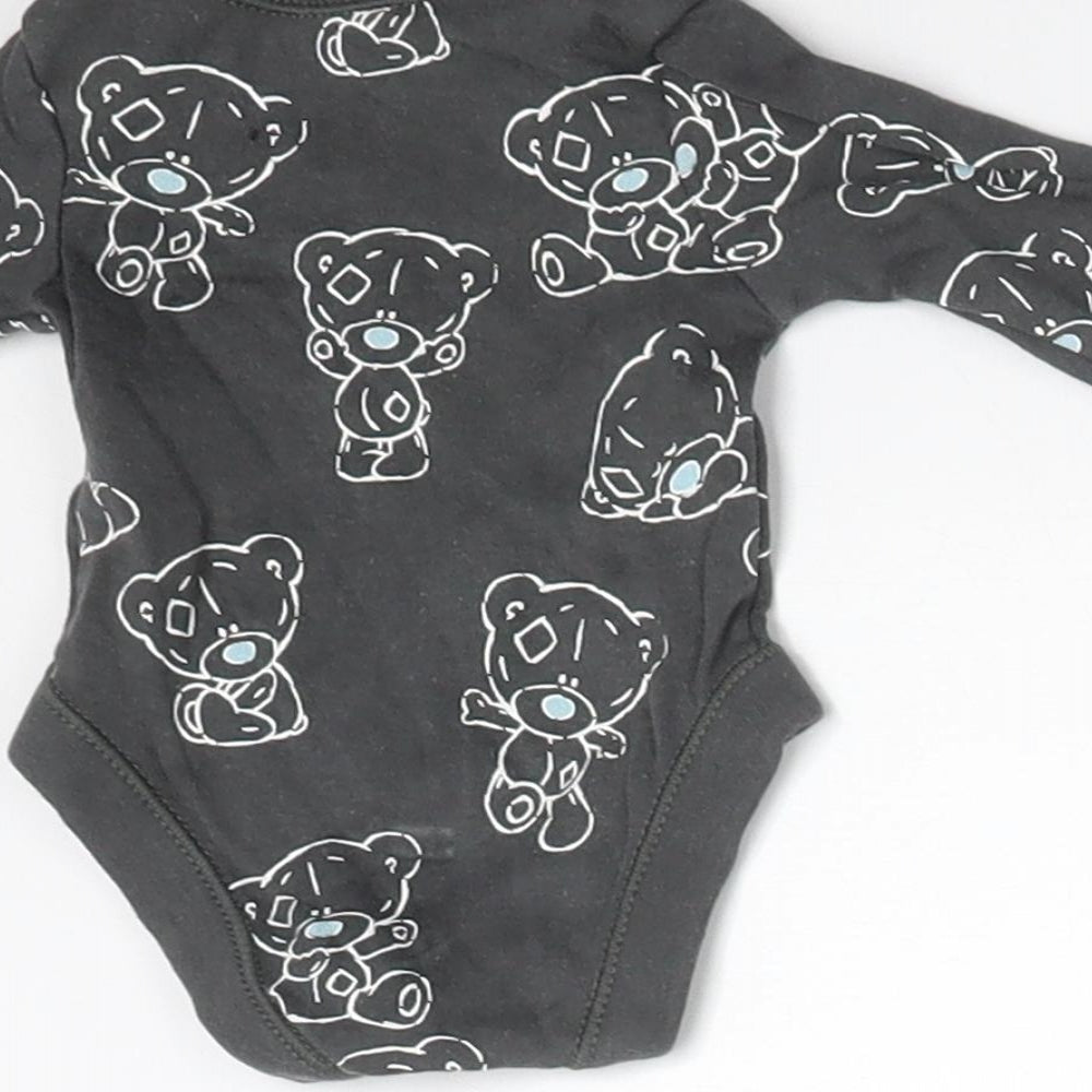 George Baby Grey Babygrow One-Piece Size Newborn - TEDDY