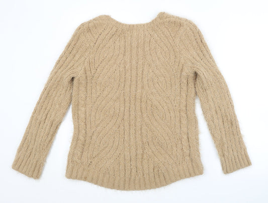 Womens UK Size M M&S Brown Pullover Jumper