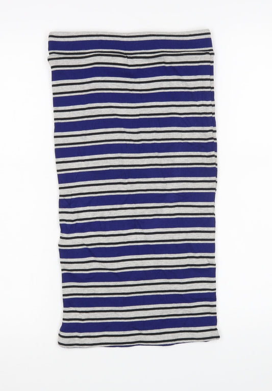 Bershka Womens Multicoloured Striped  Straight & Pencil Skirt Size S