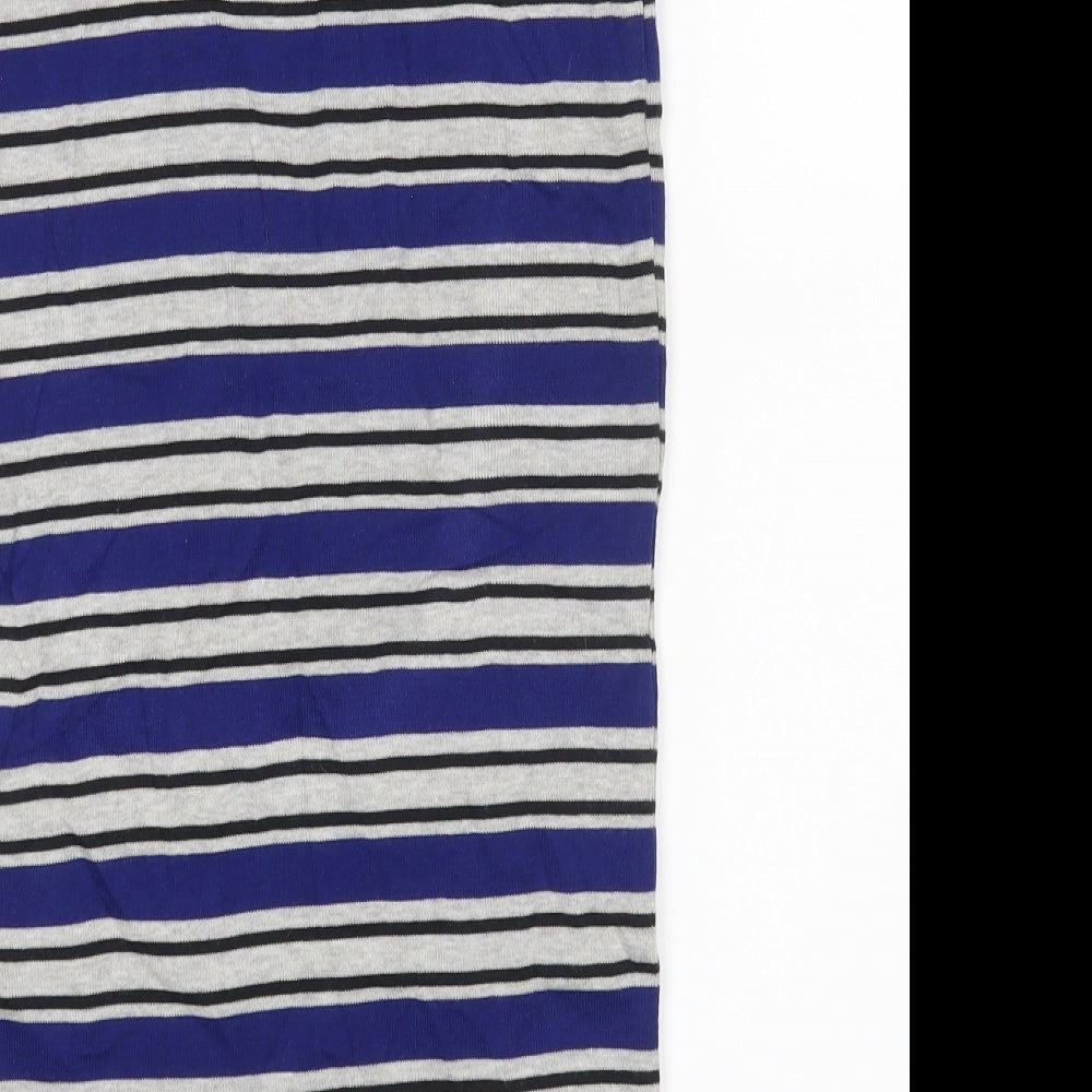 Brand and care label for Bershka women’s multicoloured striped straight & pencil skirt, size S