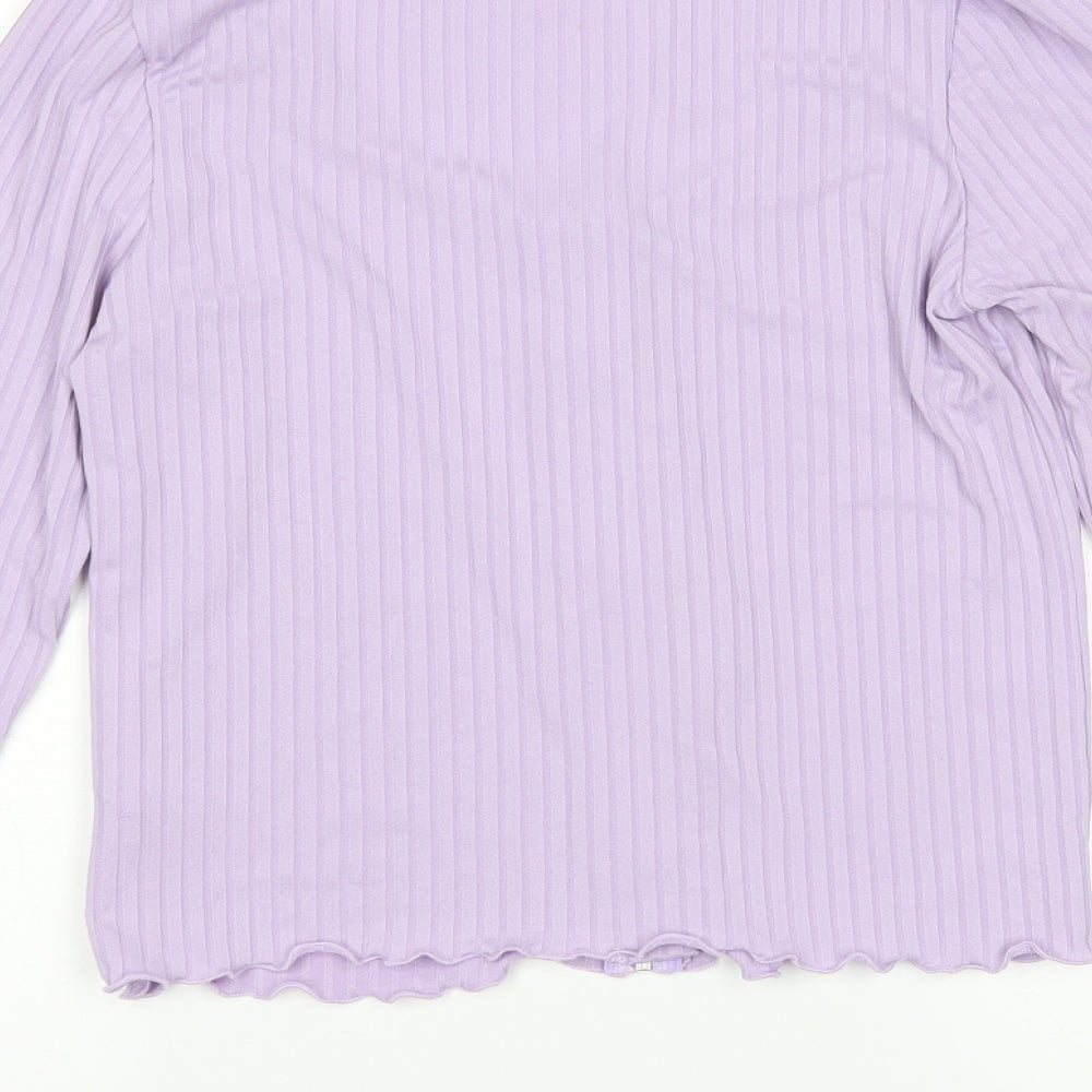 Womens UK Size 10 New Look Purple Full Zip Jumper