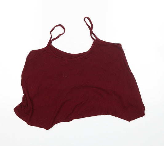 Boohoo Womens Red Basic Tank Size 10