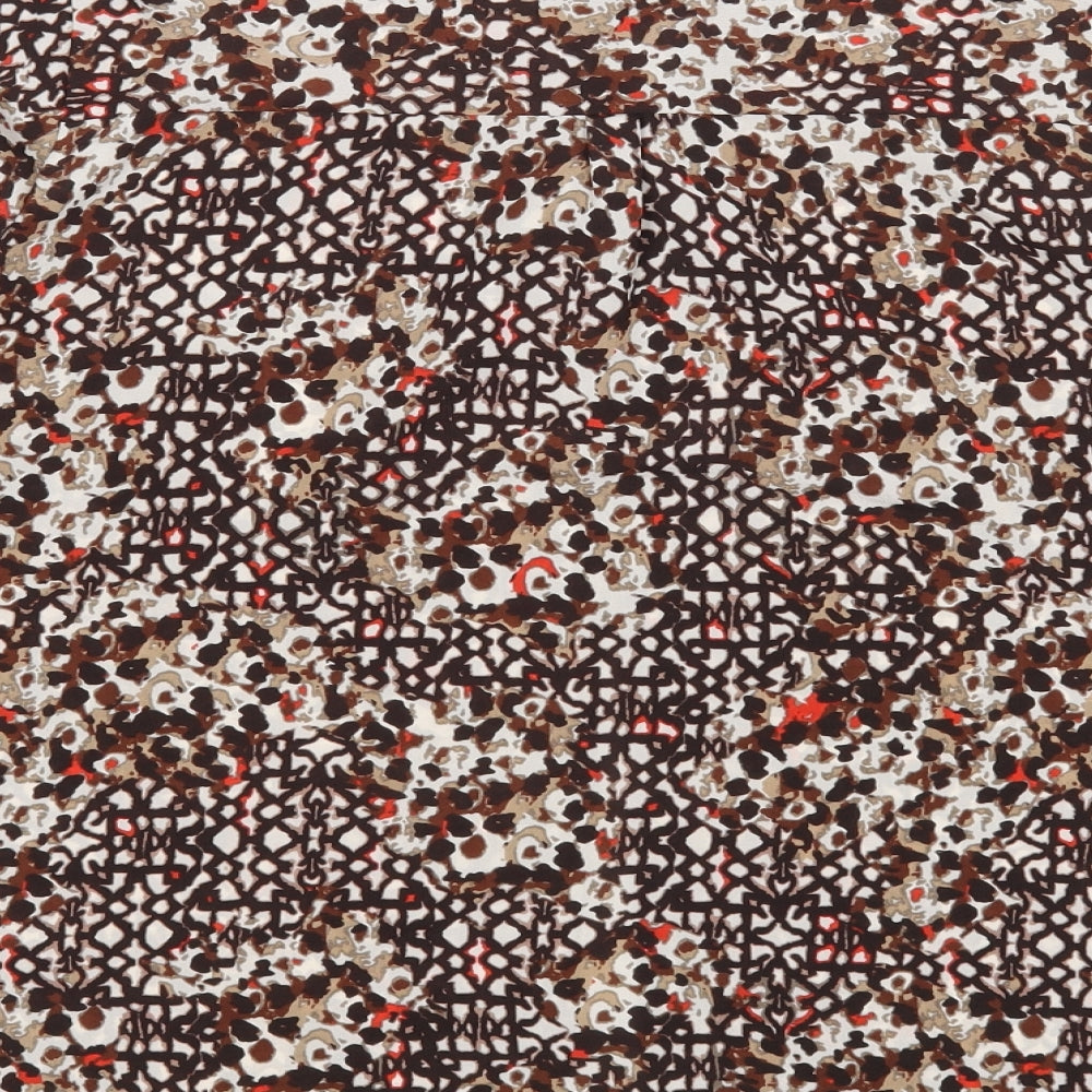 M&S Womens Multicoloured Animal Print Basic Button-Up Size 16
