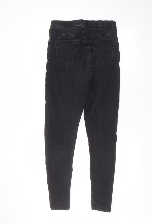 Womens UK Size 10 Marks and Spencer Regular Fit Straight Black Jeans