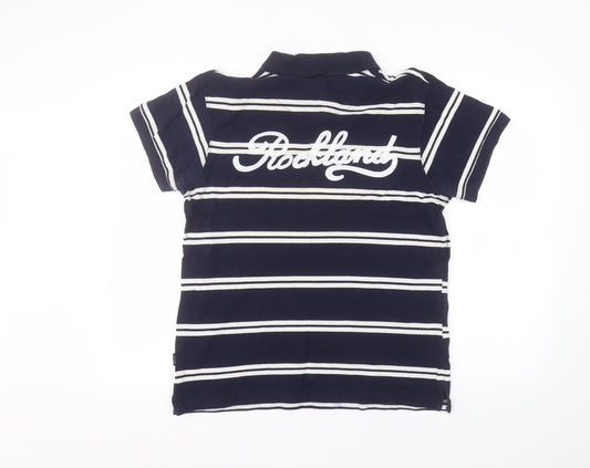 Penn Mens Blue Striped Polo Size M