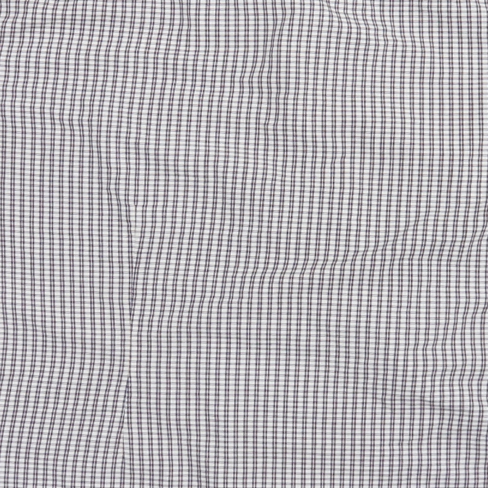 George Womens Blue Plaid Basic Button-Up Size 16