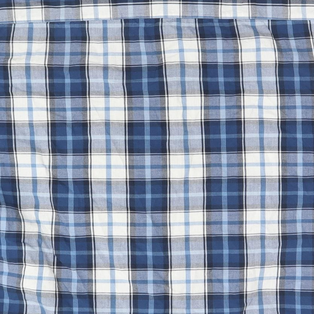 Wardrobe Mens Blue Plaid Button-Up Size XL