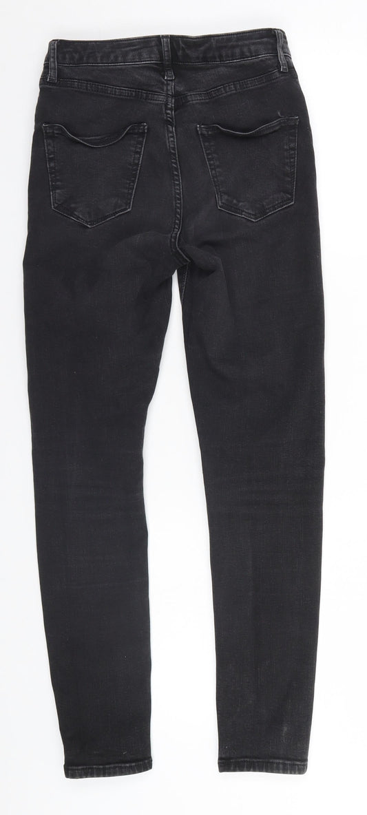Topshop Womens Black Skinny Jeans Size 26 in L26 in