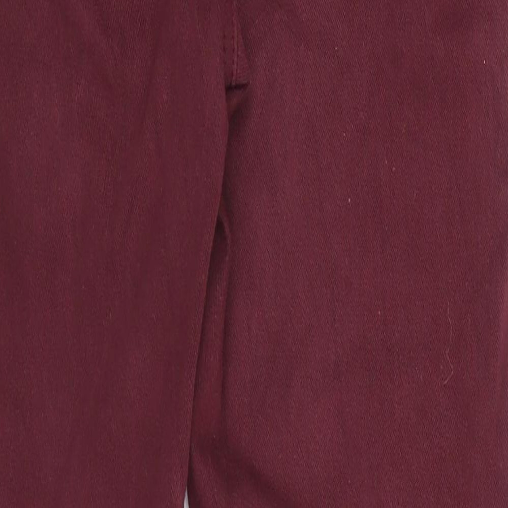 Brand and care label for F&F women’s pink skinny jeans, size UK 10, 28-inch leg