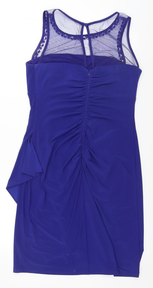 Scarlett Womens Blue Pencil Dress Size 10