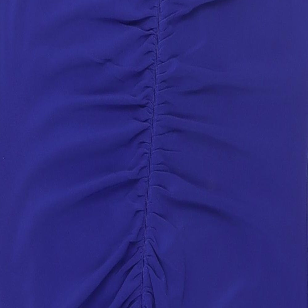 Brand and care label for Scarlett women’s blue pencil dress, size UK 10