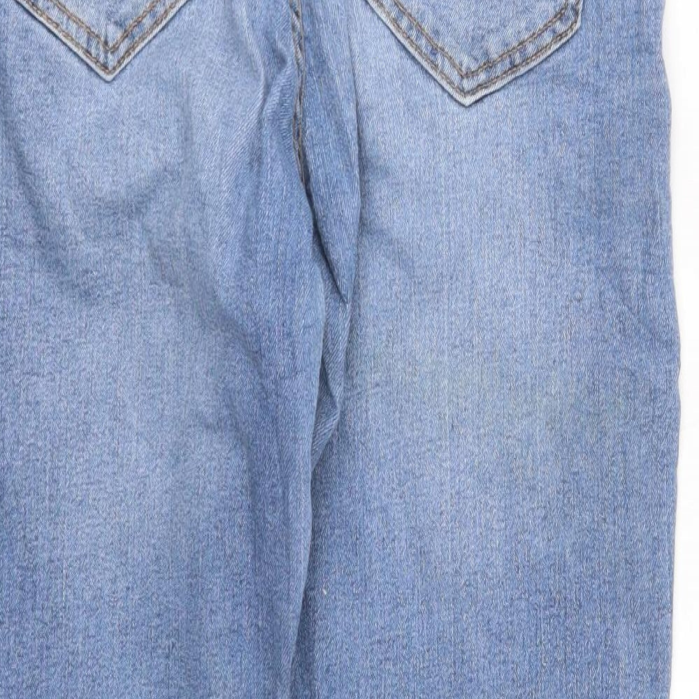 Womens UK Size 30 in FB sister Regular Fit Cropped Blue Jeans
