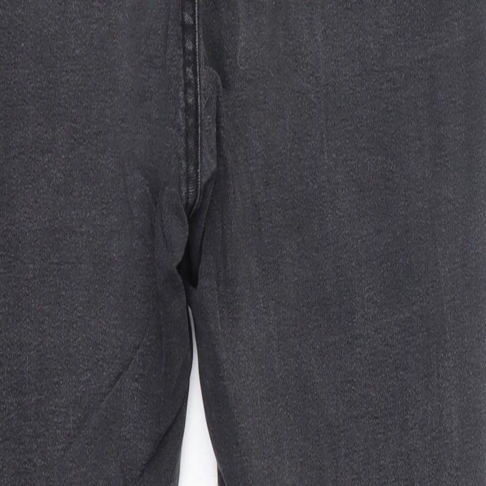 Brand and care label for Primark women’s grey skinny jeans, size UK 12, 27-inch leg
