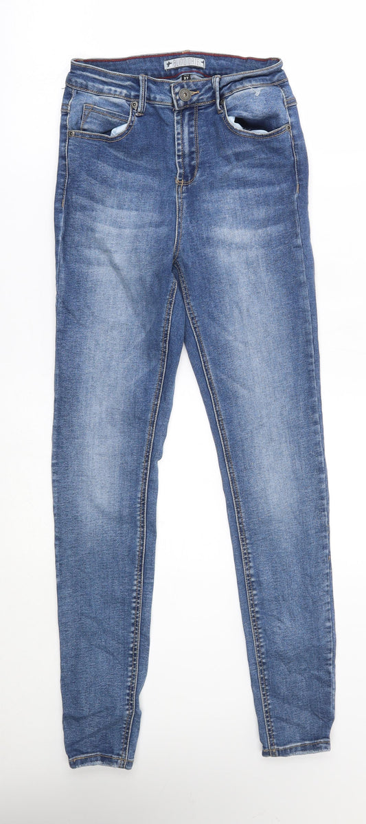 Womens UK Size 27 in Blind date Regular Fit Skinny Blue Jeans