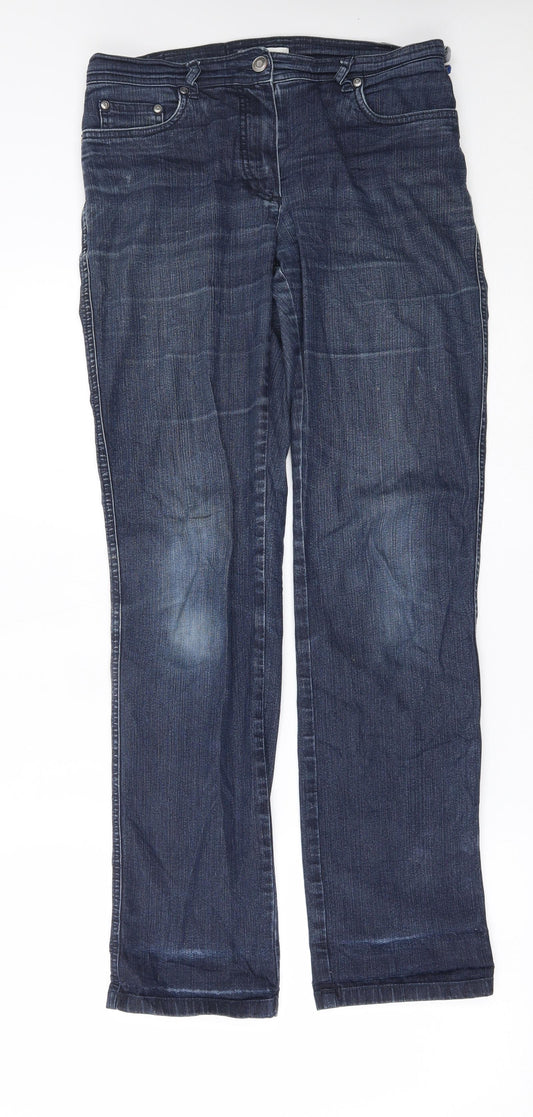 Womens UK Size 8 Bonita Regular Fit Straight Blue Jeans