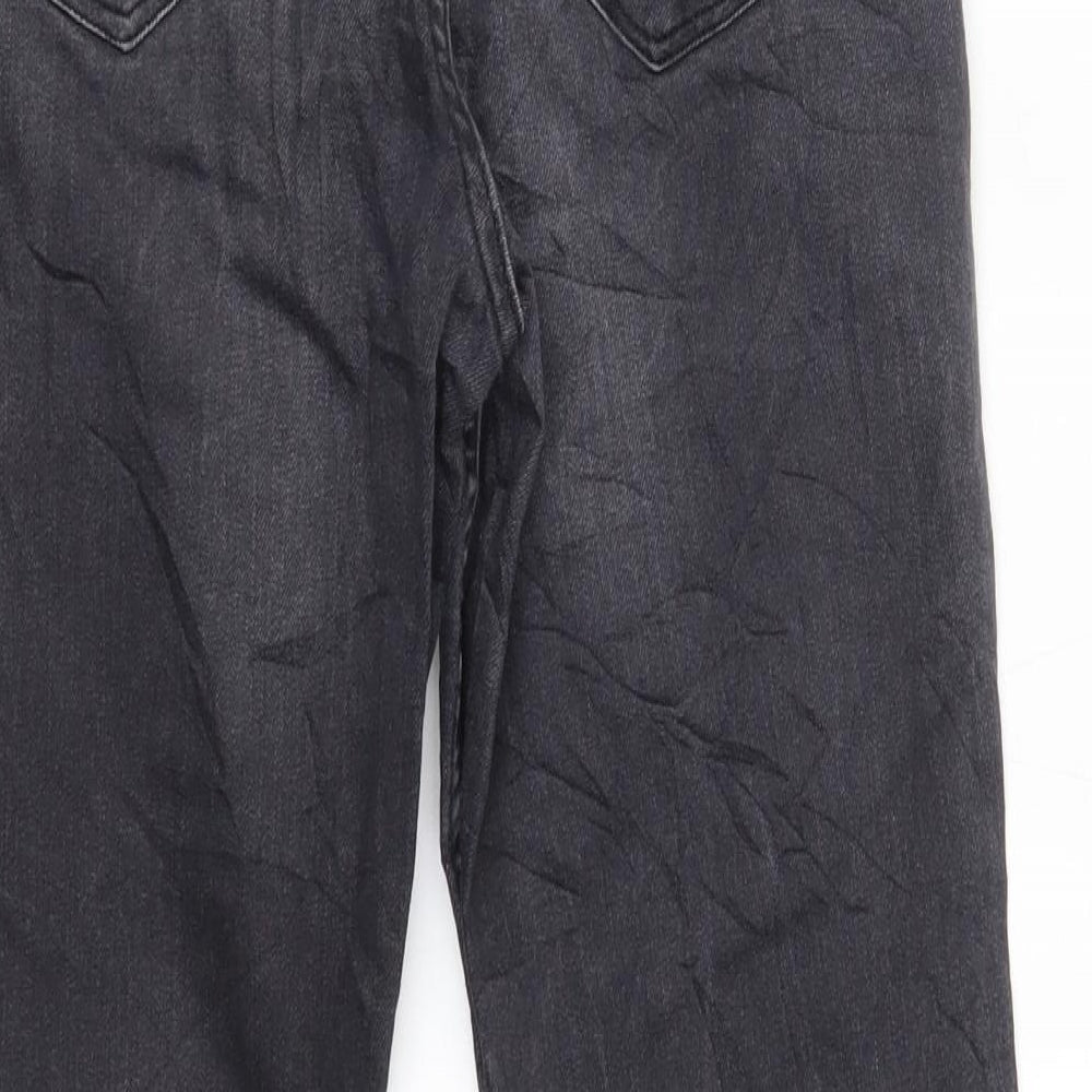 Womens UK Size 29 H&M Regular Fit Flared Black Jeans