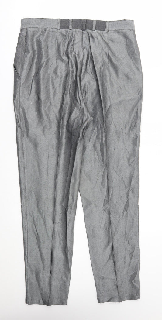 Womens UK Size 10 Preworn Regular Fit Grey Trousers