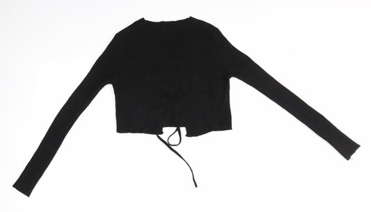 Womens UK Size M Nasty Gal Black Cardigan Jumper