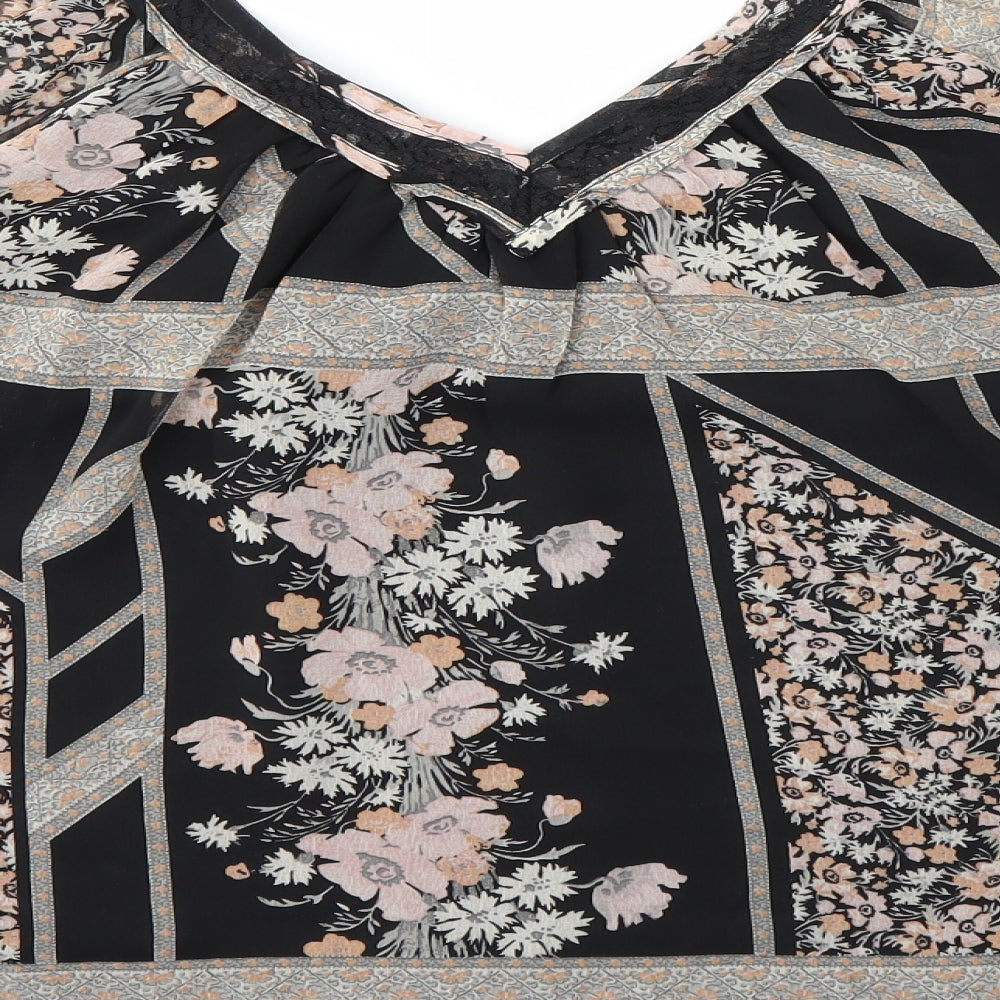 Womens UK Size 6 Miss Selfridge Multicoloured Basic Blouse