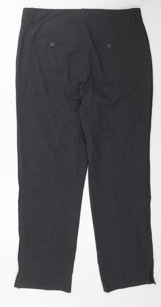 Womens UK Size 8 Preworn Regular Fit Grey Trousers