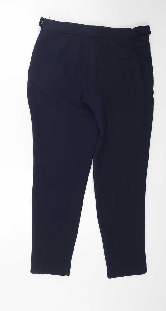 Womens UK Size 10 H&M Regular Fit Blue Trousers