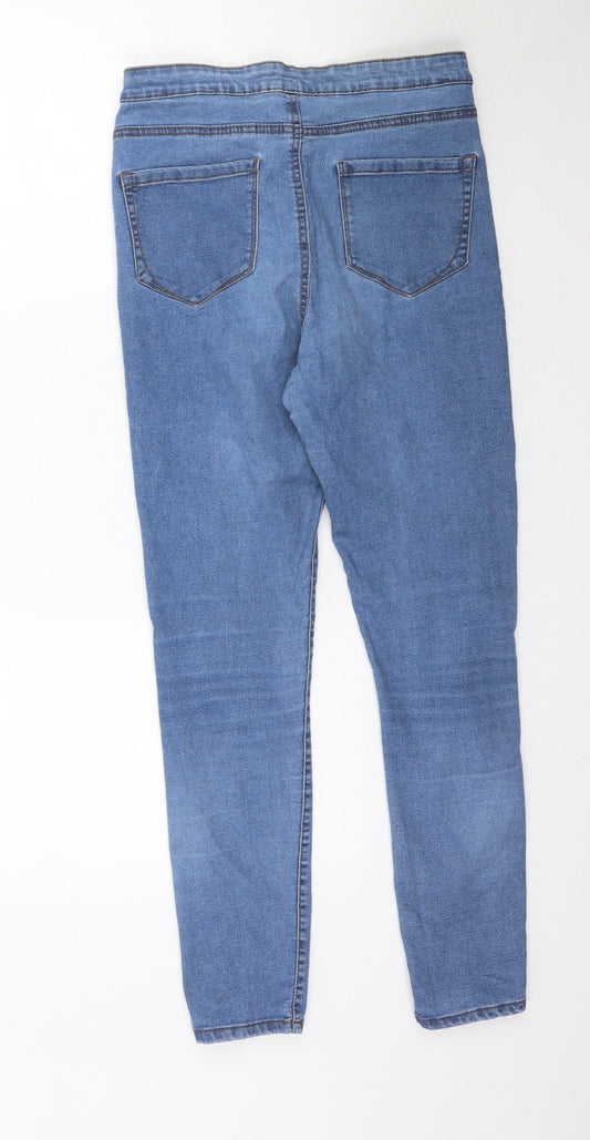 Denim Co. Womens Blue Denim Skinny Jeans Size 12 L28 in
