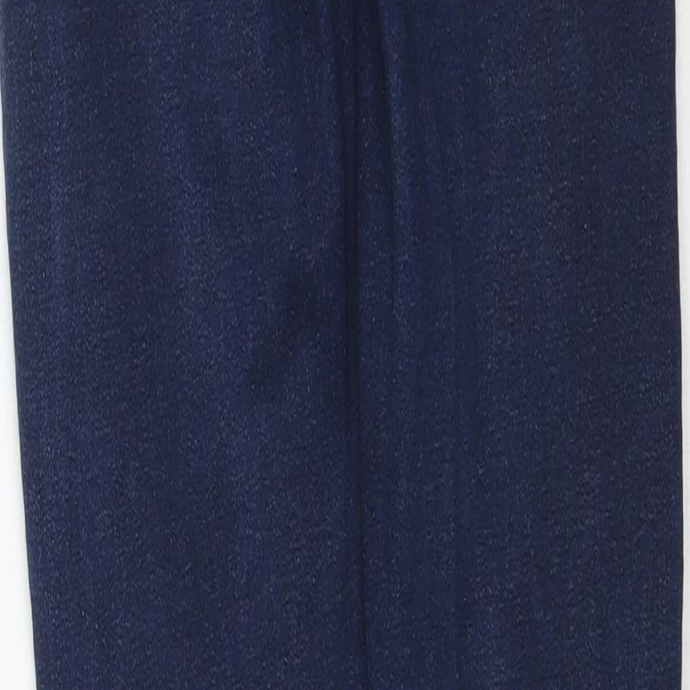 Brand and care label for Denim Co. women’s blue denim skinny jeans, size UK 4, 30-inch leg