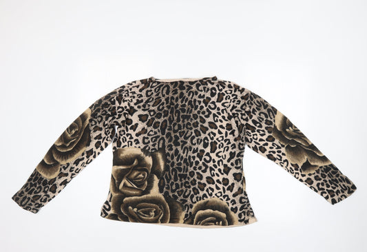 Hepburn Womens Multicoloured Animal Print Pullover Jumper