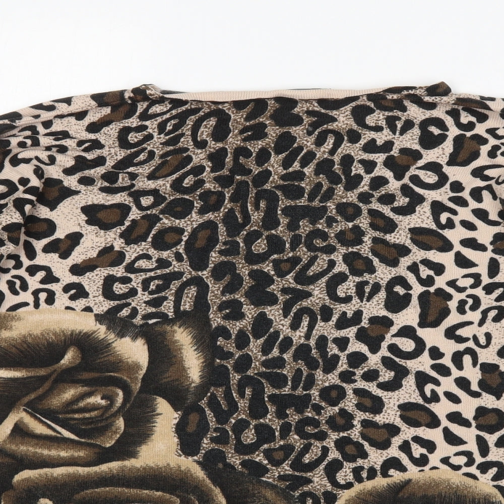 Hepburn Womens Multicoloured Animal Print Pullover Jumper