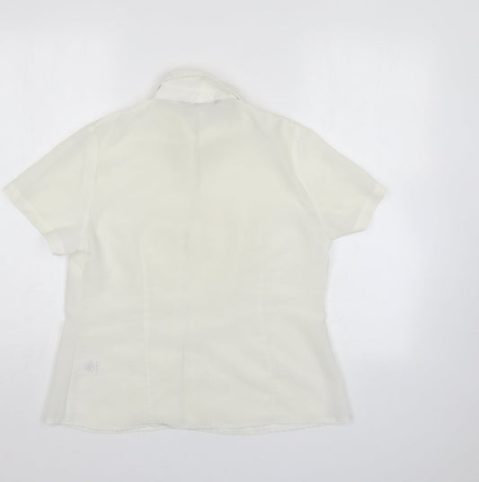 Womens UK Size 12 BM collection White Basic Button-Up