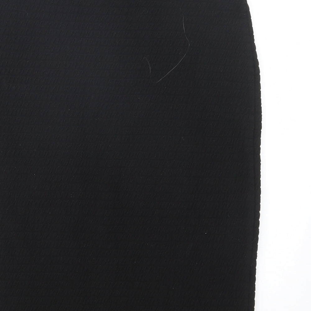 Brand and care label for Preworn women’s black straight & pencil skirt, size UK 30, in
