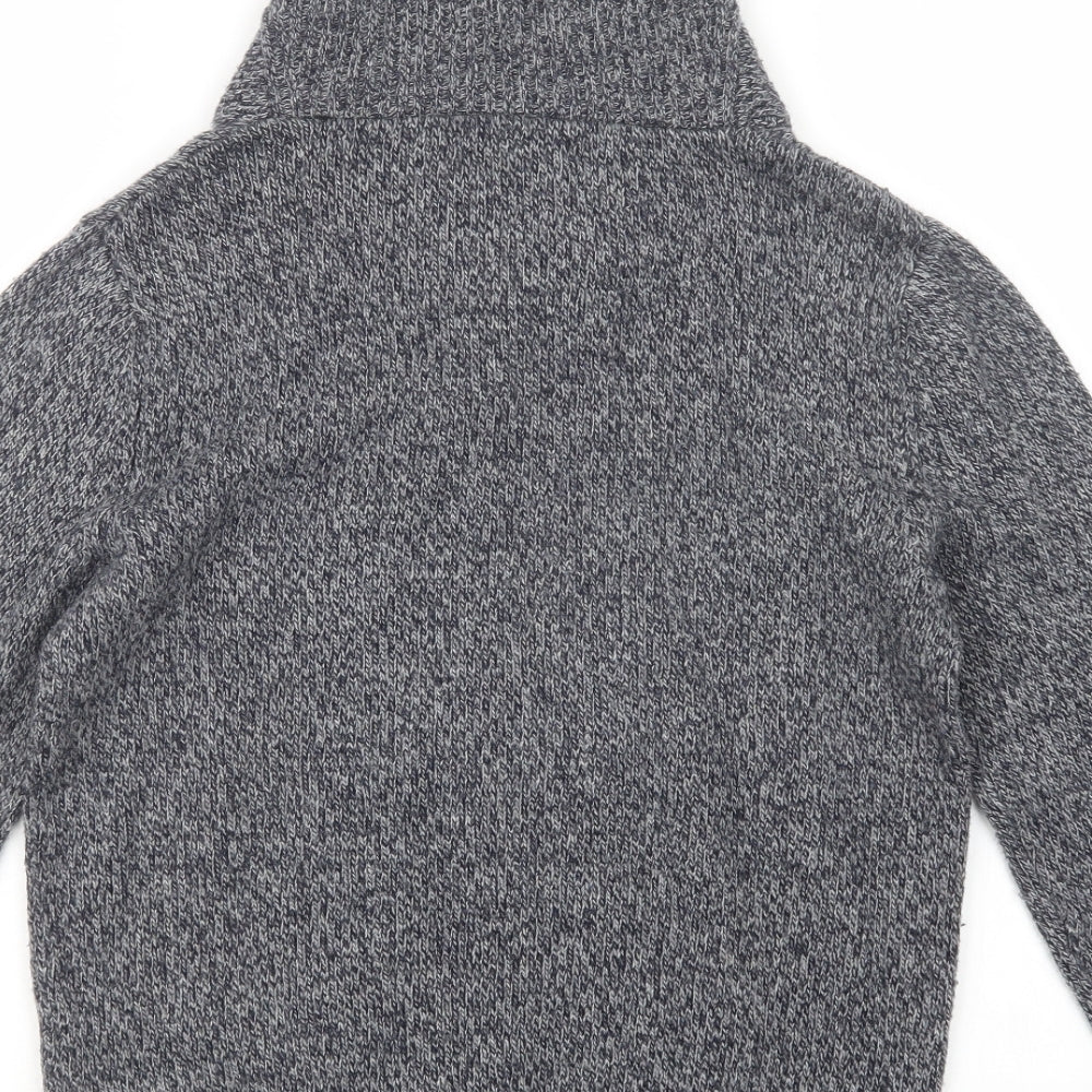 River Island Mens Blue Knit Pullover Jumper Size XS