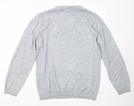 River Island Mens Blue Knit Pullover Jumper Size M