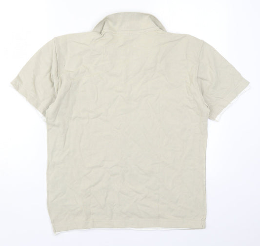 Cedar Wood State Mens Beige Polo Size M