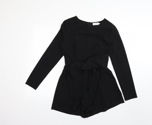 Womens UK Size 8 In the Style One-Piece Black Playsuit