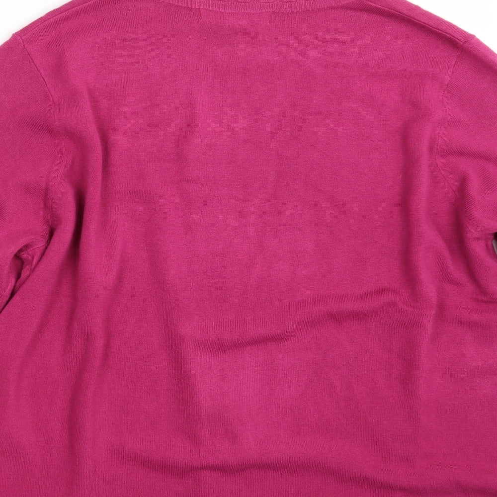 Womens UK Size 16 Julipa Pink Wrap Jumper