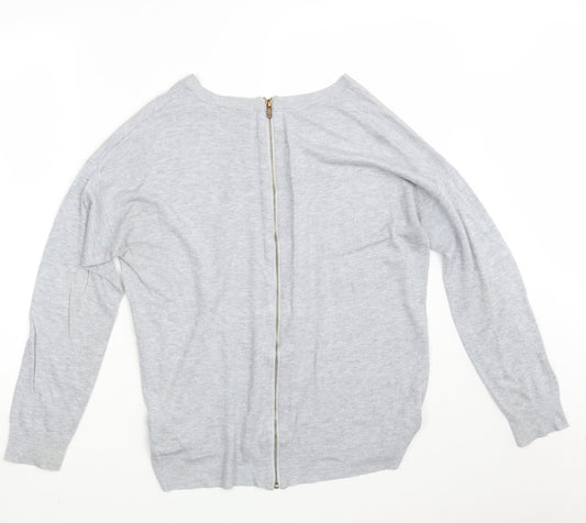 Womens UK Size 16 South Grey Full Zip Jumper
