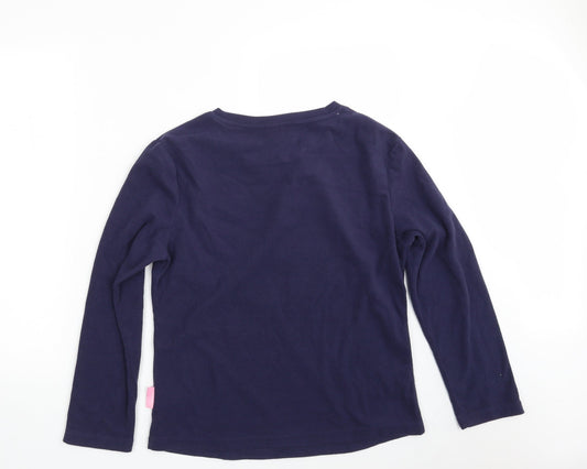 Back view of Disney women’s blue jumper, size S
