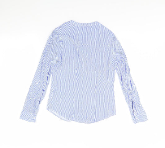 Womens UK Size 8 Atmosphere Blue Basic Button-Up