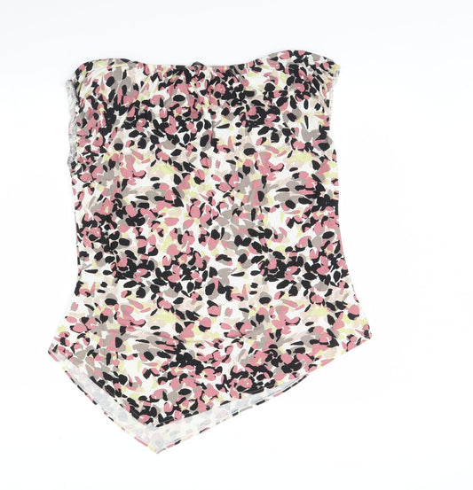 M&s Womens Multicoloured Geometric Basic Blouse Size 18