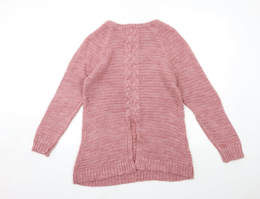 Womens UK Size M Peacocks Pink Pullover Jumper