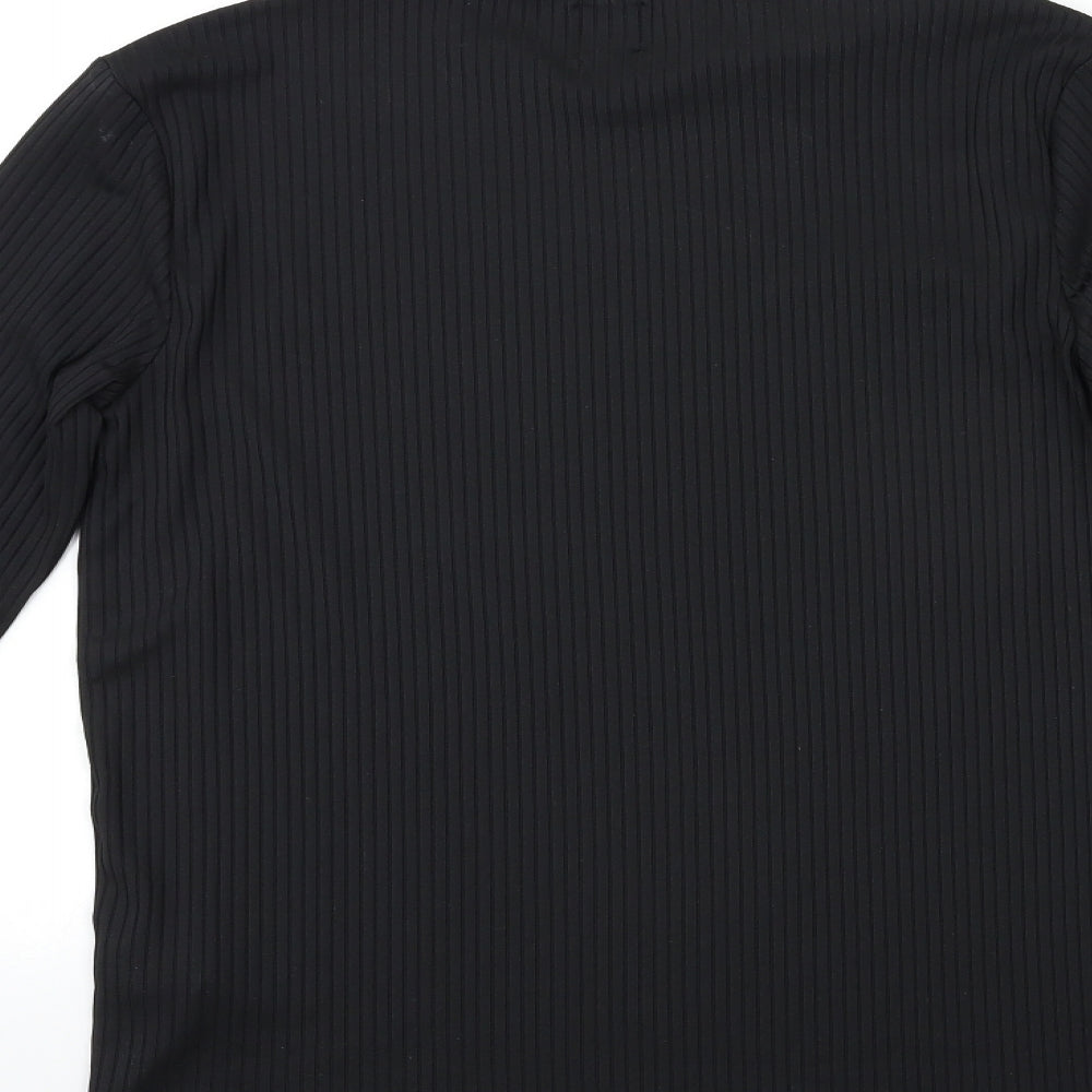 Womens UK Size L River Island Black Basic T-Shirt
