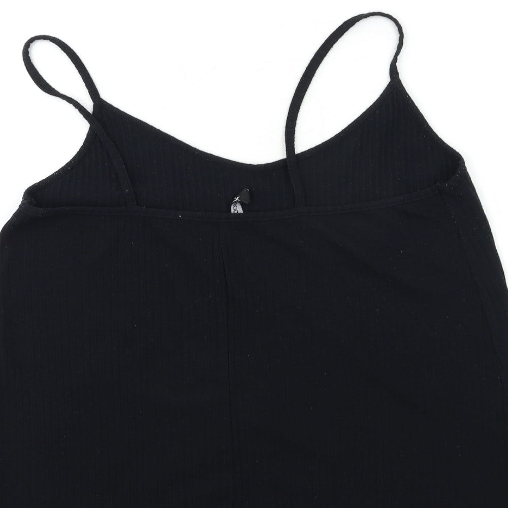Boohoo Womens Black Basic Tank Size 16